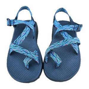 Chaco Z/Cloud Sandals Men's 8‎ Black Blue Adjustable Sport Outdoor Gorpcore